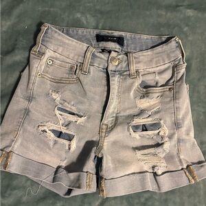 Aero High Rise Curvy Midi 3” Light Wash Size 0.